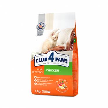 CLUB 4 PAWS Премиум для котят "Курица". Полнорационный сухой корм